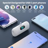Mini 5000mAh USB-C Portable Charger with 20W Fast Charging – Ultra Compact Lipstick Size Power Bank for iPhone & Android
