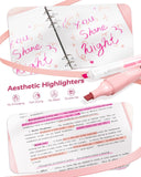 Pink Aesthetic School Supplies Kit with Organizer