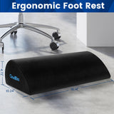 Ergonomic Under Desk Foot Rest Memory Foam Foot Stool with Washable Cover Office Support Cushion Black