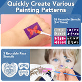 22-Color Halloween Face Paint Kit – Oil-Based Professional Body Paint Set with Brushes, Stencils & Sponges