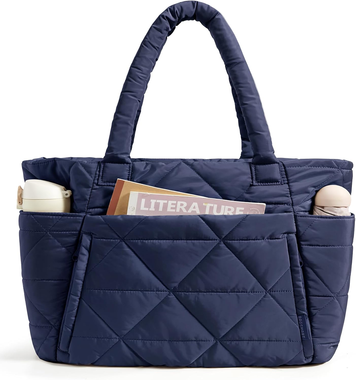 Puffy Tote Bag for Women - Lightweight 15.6" Laptop Work Bag