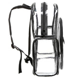 MGgear 17 Inch Clear PVC Backpack with 5 Zipper Compartments – School & Event Bag