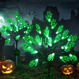Green LED Halloween Decoration – Hanging Light-Up Prop for Haunted House, Lawn & Party Displays