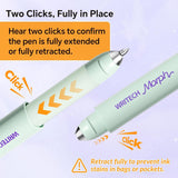 2-Pack Extendable 0.7 mm Black Gel Pens with Refills