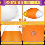 12 Pcs Inflatable Candy Corn Balloons – Waterproof Polyester Halloween Yard & Party Decorations (11.8" Large Blow-Up Candy Corns)