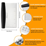 Stainless Steel Bench Scraper with Measurement Marks – Ergonomic Dough & Pastry Cutter