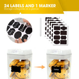 Airtight Food Storage Containers Set with Spring-Lock Lids – 7 Piece Thick Plastic Pantry Organizer