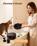 GOOIFUN Wireless Cat Water Fountain 2.6L with Motion Sensor, Cordless Battery Operation & Ultra Quiet Filtration System – Black