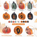 Reversible Wooden Pumpkin Table Decor – “FALL” & “BOO” Double-Sided Autumn & Halloween Decoration for Home
