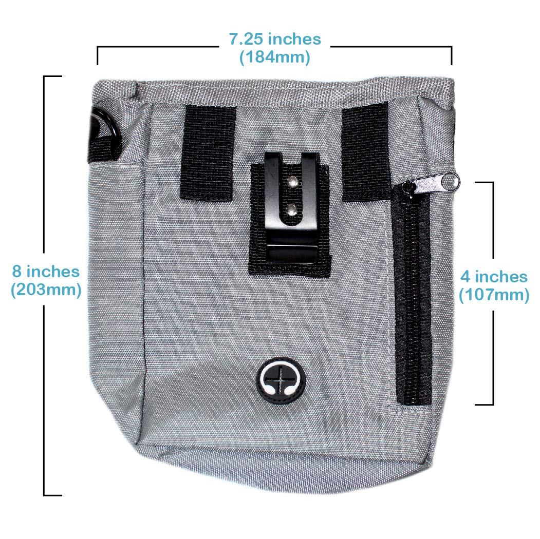 Waterproof Dog Treat Training Pouch with Adjustable Waist Belt, Poop Bag Dispenser, and Multi-Pocket Storage for Walks and Obedience Training