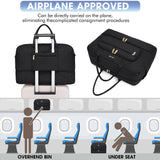 LUOCIP Large Women’s Travel Duffle Bag – Carry-On Weekender with Wet Pocket, Shoe Compartment & Toiletry Bag (Black)