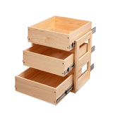 Mulush Compact 3-Tier Pull-Out Cabinet Drawer System – Soft-Close Solid Wood Storage for Narrow Cabinets