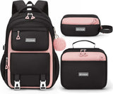 Blue 3-Piece Waterproof School Backpack Set