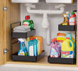 Everie Height-Adjustable 2-Tier Pull-Out Under-Sink Organizer – Heavy-Duty Metal Slide Shelf System