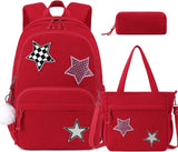 Black Star Corduroy 3-Piece School Backpack Set