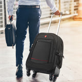 Star Cloud 4-Wheel Rolling Backpack 45L, 17.3” Laptop Carry-On Travel Backpack with Replaceable Wheels (Black)