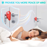 Red Portable Door Lock for Travel – Inside Security Lock for Hotels, Bedrooms & Apartments