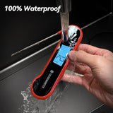Ultra-Fast Instant Read Meat Thermometer – Waterproof Digital Food Thermometer with Auto-Flip Display