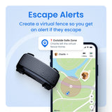 Tractive Real-Time GPS Dog Tracker with Health Monitoring & Escape Alerts – Waterproof Smart Pet Tracking Device (Black)