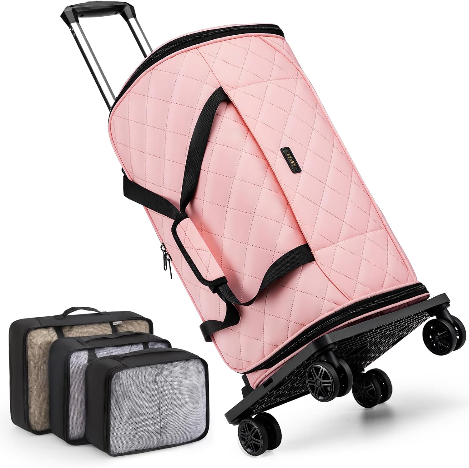 50L Rolling Garment Duffel with Wheels and Shoe Compartment