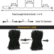 114Ft Orange & Purple Halloween String Lights – 300 LEDs, 8 Modes, Timer & Memory, Indoor/Outdoor Décor