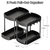 Under Sink Organizer with Pull-Out Drawer (2-Pack) – Heavy-Duty Storage Shelves for Bathroom & Kitchen Cabinets