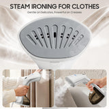 2-in-1 Handheld Garment Steamer Iron 1200W Fast Heat Portable Wrinkle Remover with Leak-Proof Design