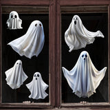 Halloween Ghost Window Clings – Double-Sided Vinyl Stickers for Glass Doors, Mirrors & Windows