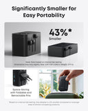 Anker Nano Universal Travel Adapter – 5-Port Compact Charger with USB-C Fast Charging (Black)