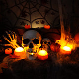 Homemory LED Pumpkin Lights – Remote-Controlled Flameless Jack-O’-Lantern Lights with Timer & Adjustable Brightness (Warm Orange Glow)