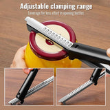 2-in-1 Adjustable Jar & Bottle Opener – Stainless Steel Lid Gripper for Weak Hands