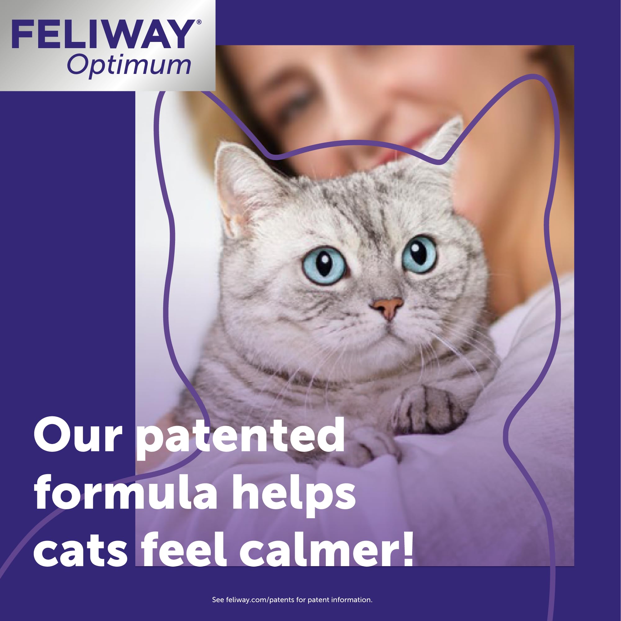 FELIWAY Optimum Cat Calming Diffuser with Advanced Pheromone Technology – Stress Relief Solution for Cats & Kittens (Up to 700 sq ft Coverage)
