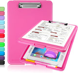 Light Pink Storage Clipboard with Low-Profile Clip