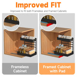Everie Height-Adjustable 2-Tier Pull-Out Under-Sink Organizer – Heavy-Duty Metal Slide Shelf System