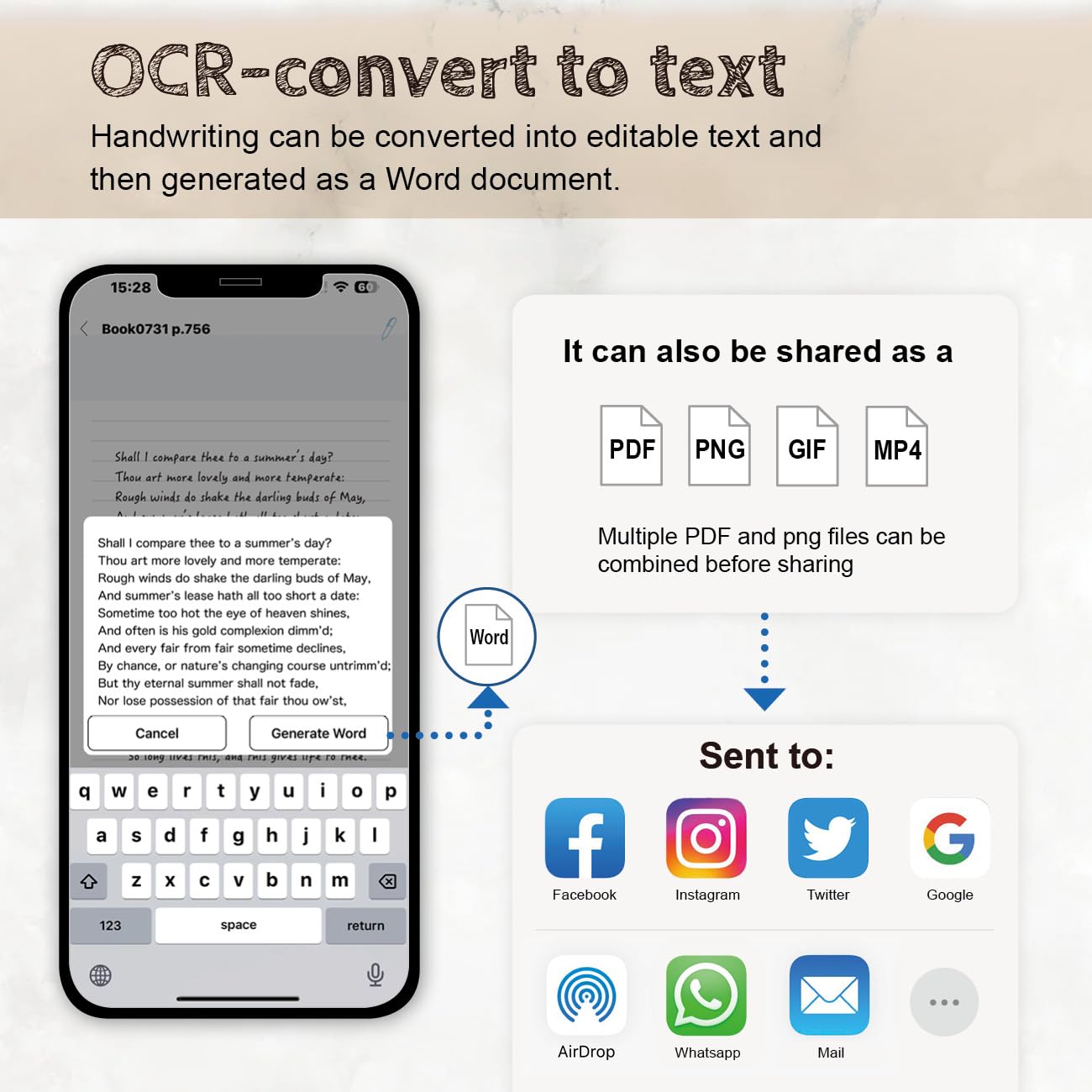 Ophaya Pro+ Smart Digital Pen & Notebook – Real-Time Sync, Searchable OCR & Audio Recording System (Black)
