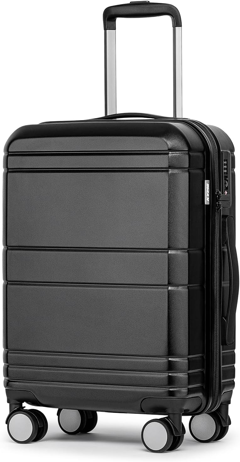Rose Gold 20-Inch Expandable Hardshell Carry-On with TSA Lock