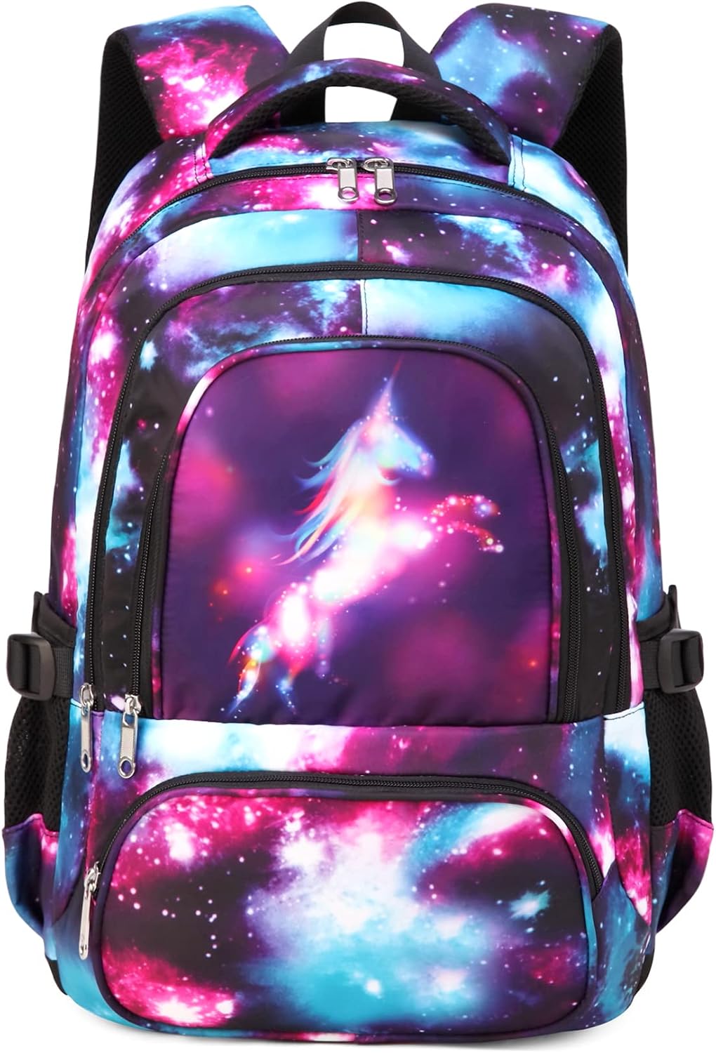 Black Green 17-Inch School Backpack with Laptop Sleeve