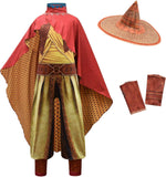 Girls Raya Cosplay Costume – Full Set Dragon Princess Warrior Outfit (Cloak + Jumpsuit + Hat + Wrist Guards)