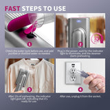 Silver Gray Compact Handheld Garment Steamer 15-Second Fast Heat Travel Steam Iron with Dual Ironing Modes