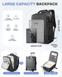 Large Carry-On Travel Backpack with Shoe Compartment & Wet Pocket – Flight Approved – A1 Black