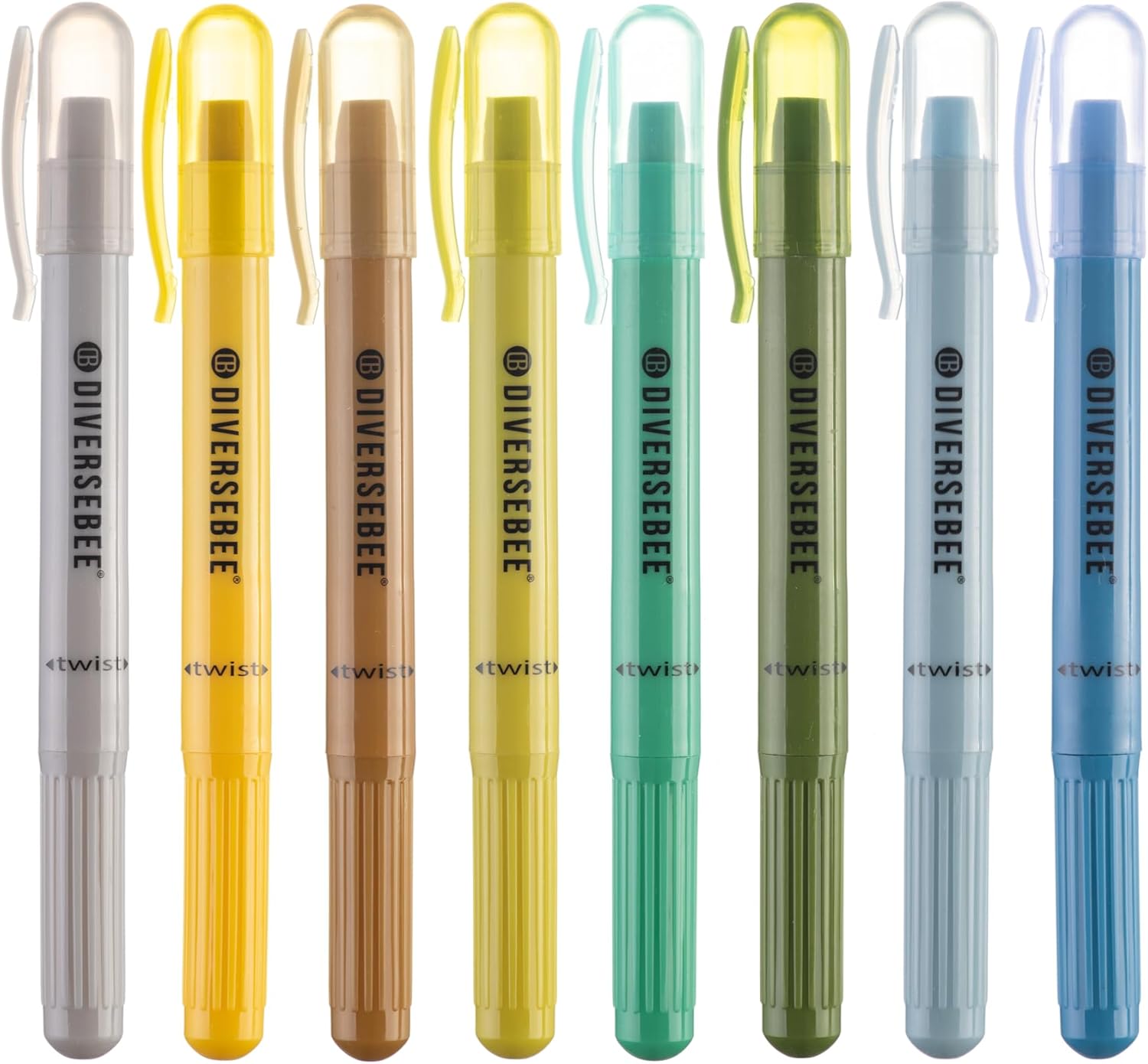 8-Pack Pastel No-Bleed Gel Highlighters