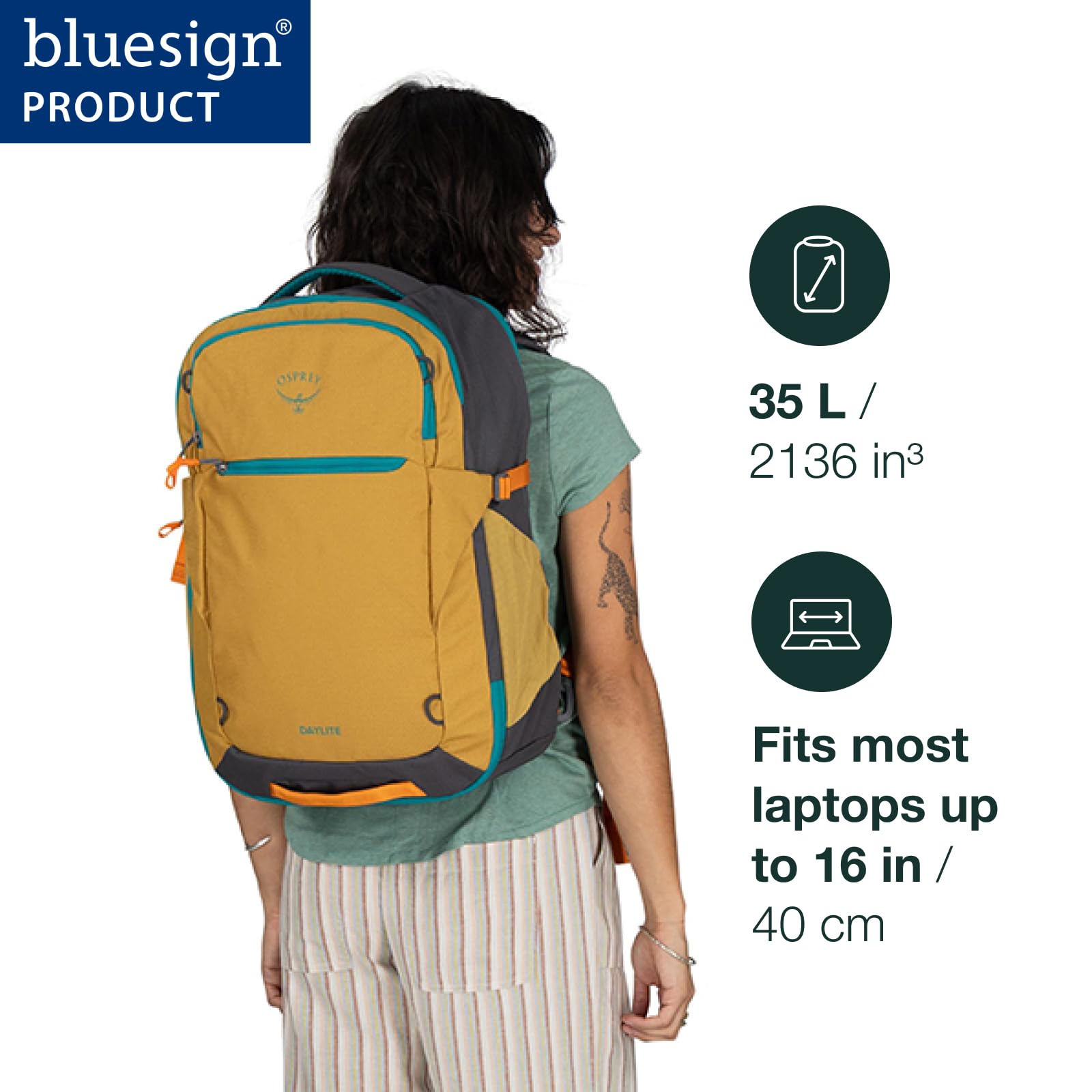 Osprey Daylite 35L Carry-On Travel Backpack with Laptop Compartment – Lightweight & Airline Approved – Black