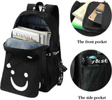 Glow Anime School Backpack with USB Port and Lock