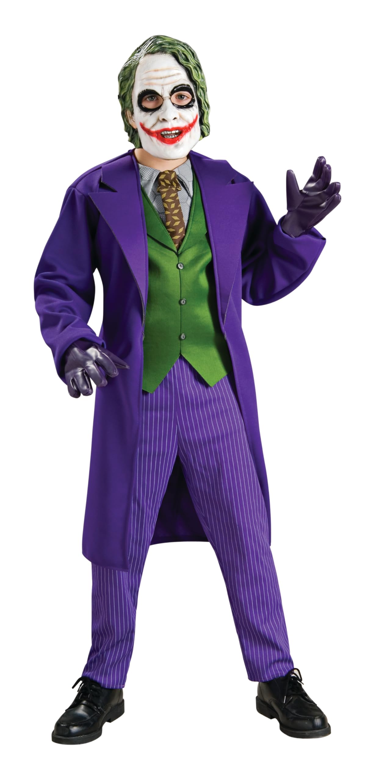DC The Dark Knight Joker Kids Deluxe Costume – Official Licensed Outfit with Jacket, Vest, Pants & Mask