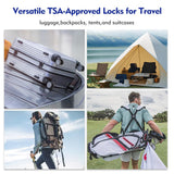 TSA Approved Cable Luggage Locks 2 Pack with Open Alert Indicator, 3 Digit Combination Travel Locks for Suitcases & Backpacks