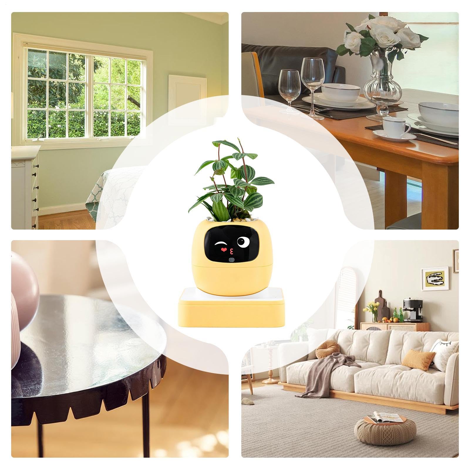 Interactive AI Smart Plant Pot with Animated Display, Gesture Recognition, and Intelligent Plant Care Assistant for Indoor Plants