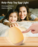Rechargeable Egg Night Light for Baby Nursery – Touch Control RGB Dimmable Silicone Lamp for Kids & Breastfeeding