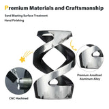 Kinetic Optical Illusion Fidget Spinner Ball Aluminum Desktop Stress Relief Toy Focus Gadget for Kids & Adults Black