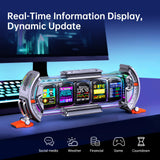 Divoom Times Gate Cyberpunk RGB Pixel Display Desk Clock – WiFi Smart Data Dashboard Gaming Decor Silver
