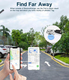 Ultrbeka Apple Find My Compatible Bluetooth Tracker Tags, MFi Certified Smart Item Locator with Sound Alert & Waterproof Design – 4 Pack Multi Color